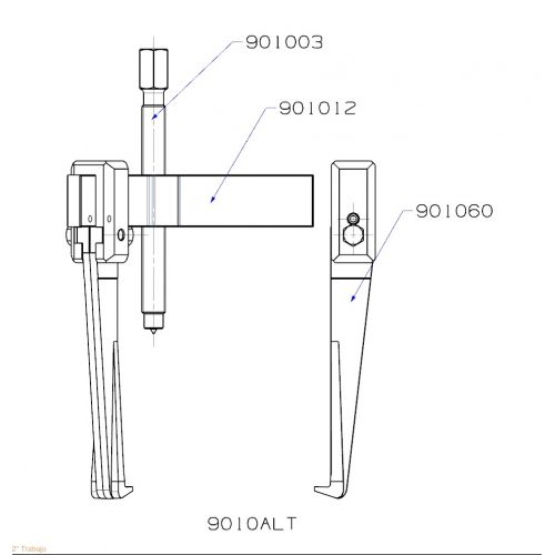EXTRACTOR FORZA SERIE 9000T DE 3 PATAS